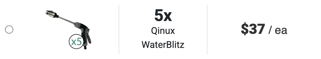 Qinux WaterBlitz 50% Discount For Five Package